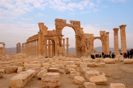 Palmyra, Syria, Gate of triumph, 2009